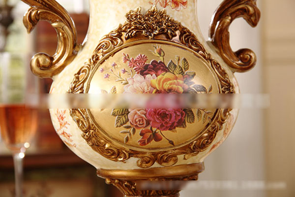 Bình cắm hoa miệng rộng 2 quai phong cách Châu Âu